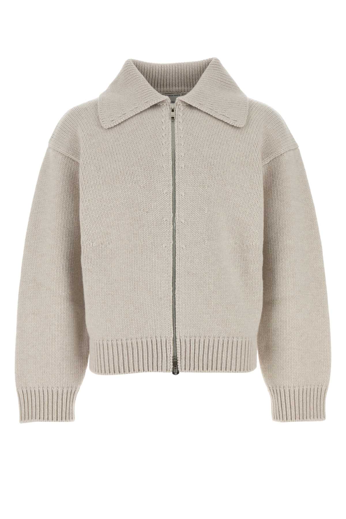 Bottega Veneta 浅灰色羊毛开襟羊毛衫