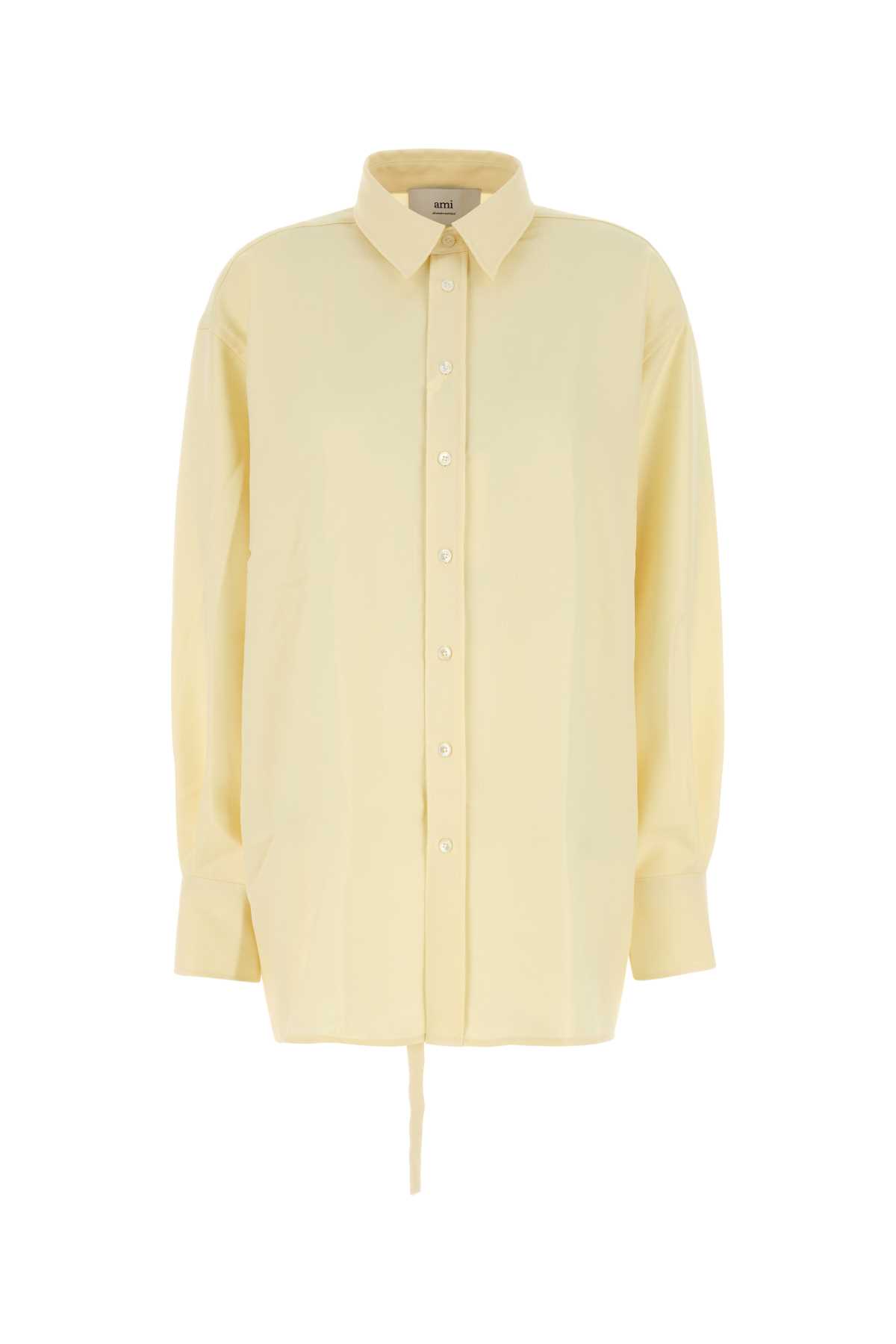 Ami Alexandre Mattiussi Pastel Yellow Wool Oversize Shirt