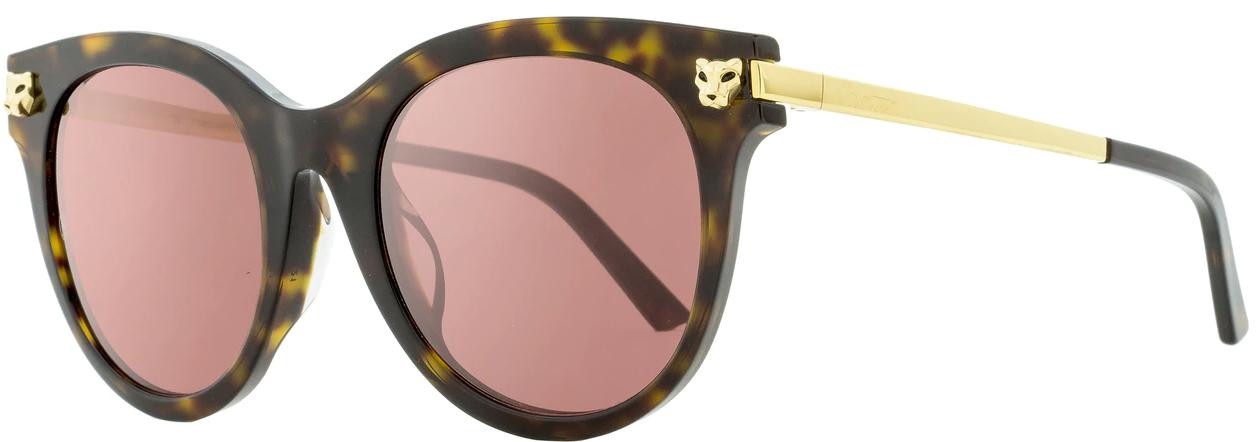 CARTIER Panthère de Havana/Gold Women's Sunglasses CT0024SA 004