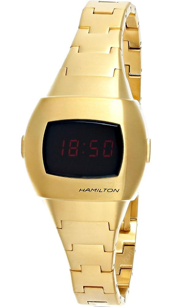 HAMILTON PSR Digital Quartz Gold Steel Women's Watch H52314130