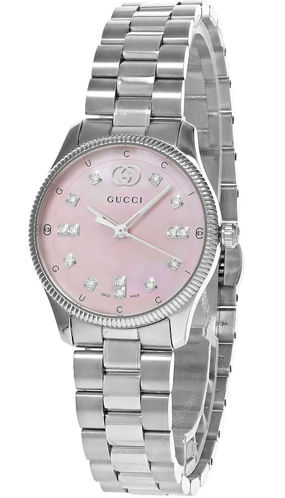 GUCCI G-Timeless 29MM S-Steel Pink MOP Dial Women's Watch YA1265062