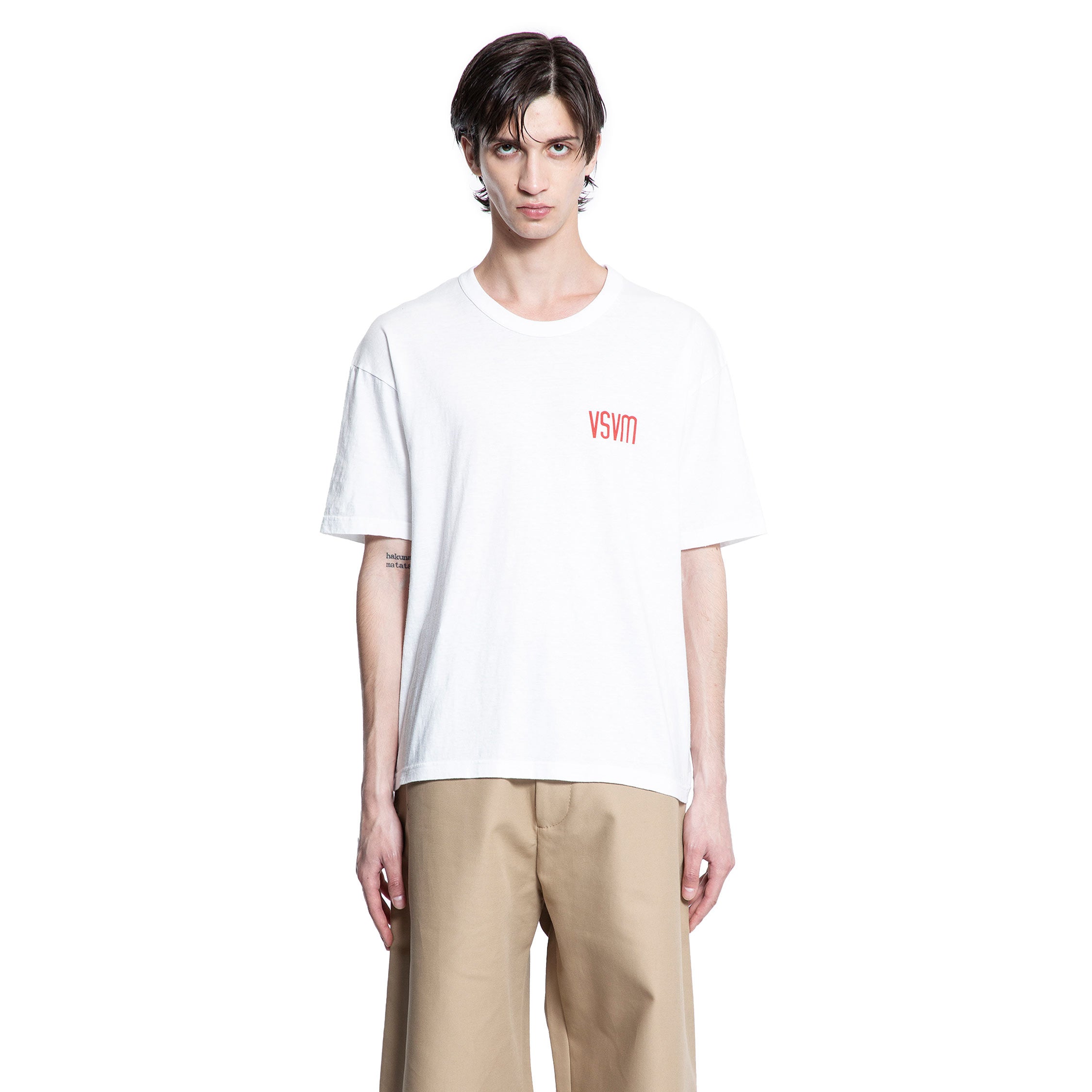 VISVIM MAN WHITE T-SHIRTS & TANK TOPS