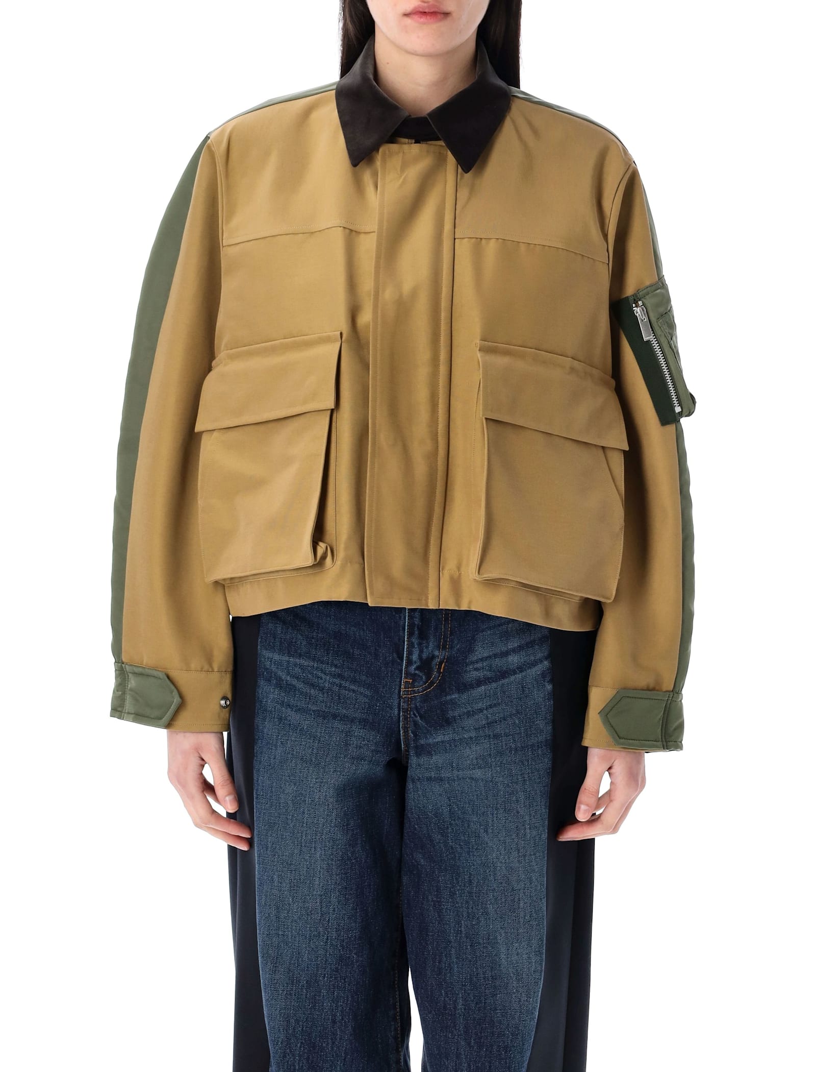 Sacai 罗缎尼龙斜纹夹克