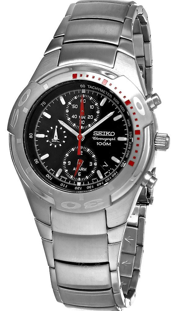 SEIKO Alarm Chronograph Tachymeter 42MM Men's Watch SNA165