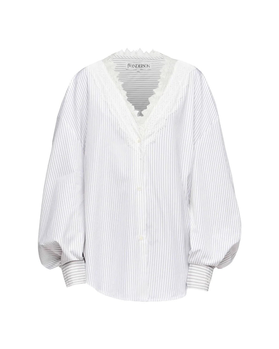 V-Neck Lace Trim Shirt