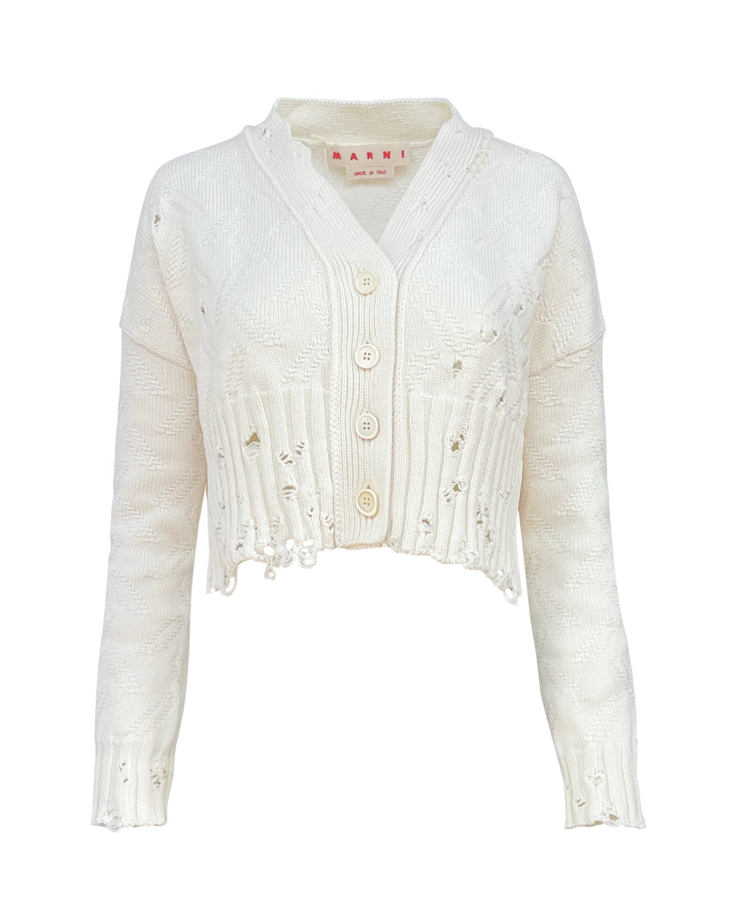 Jacquard 3D Dishevelled Cardigan