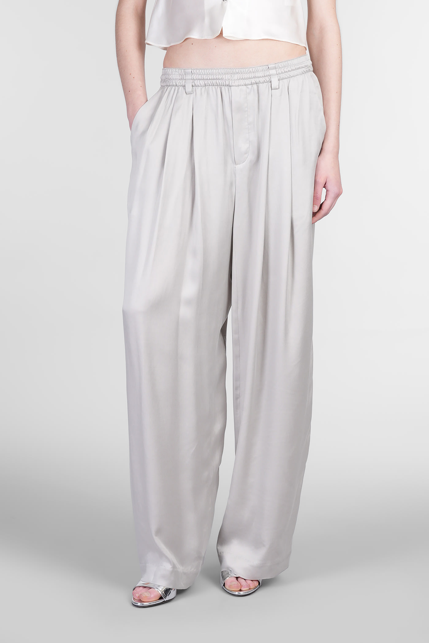 Alexander Wang Pants In Grey Viscose