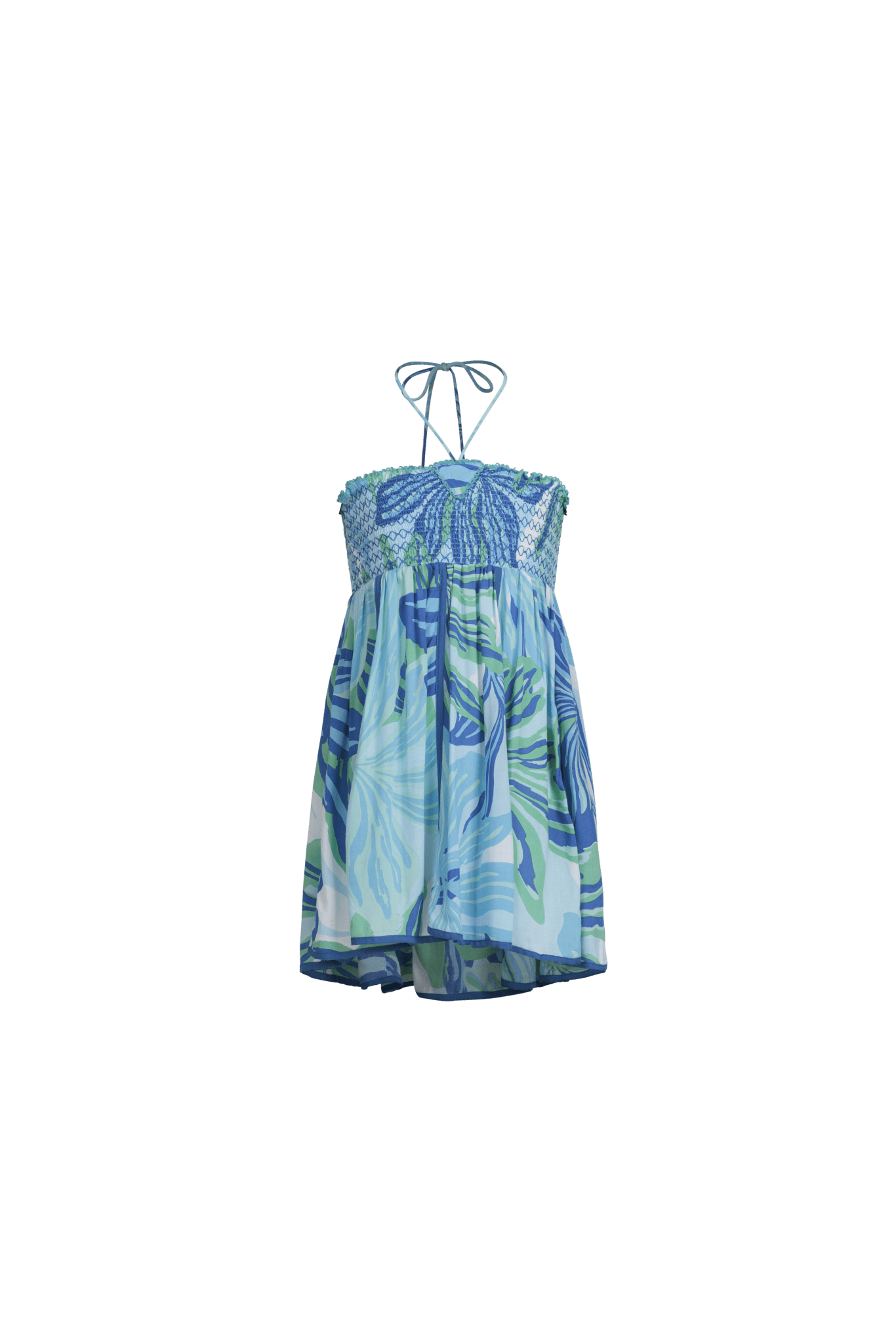 Mini Dress Cycas for girls - Blue Seaweed