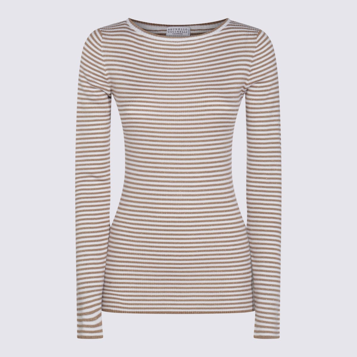 Brunello Cucinelli Red And White Wool Knitwear