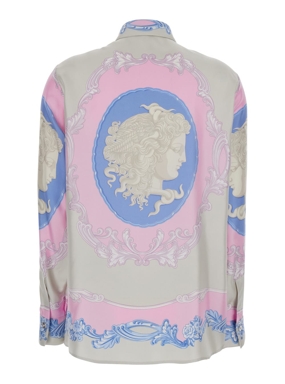 Versace 粉色真丝衬衫