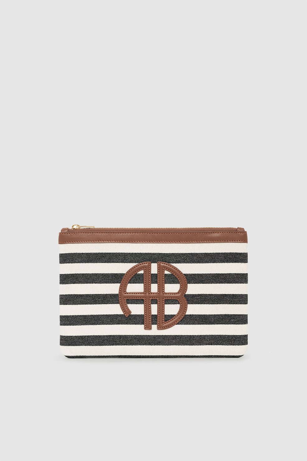 Lili Pouch - Black And Natural Stripe One