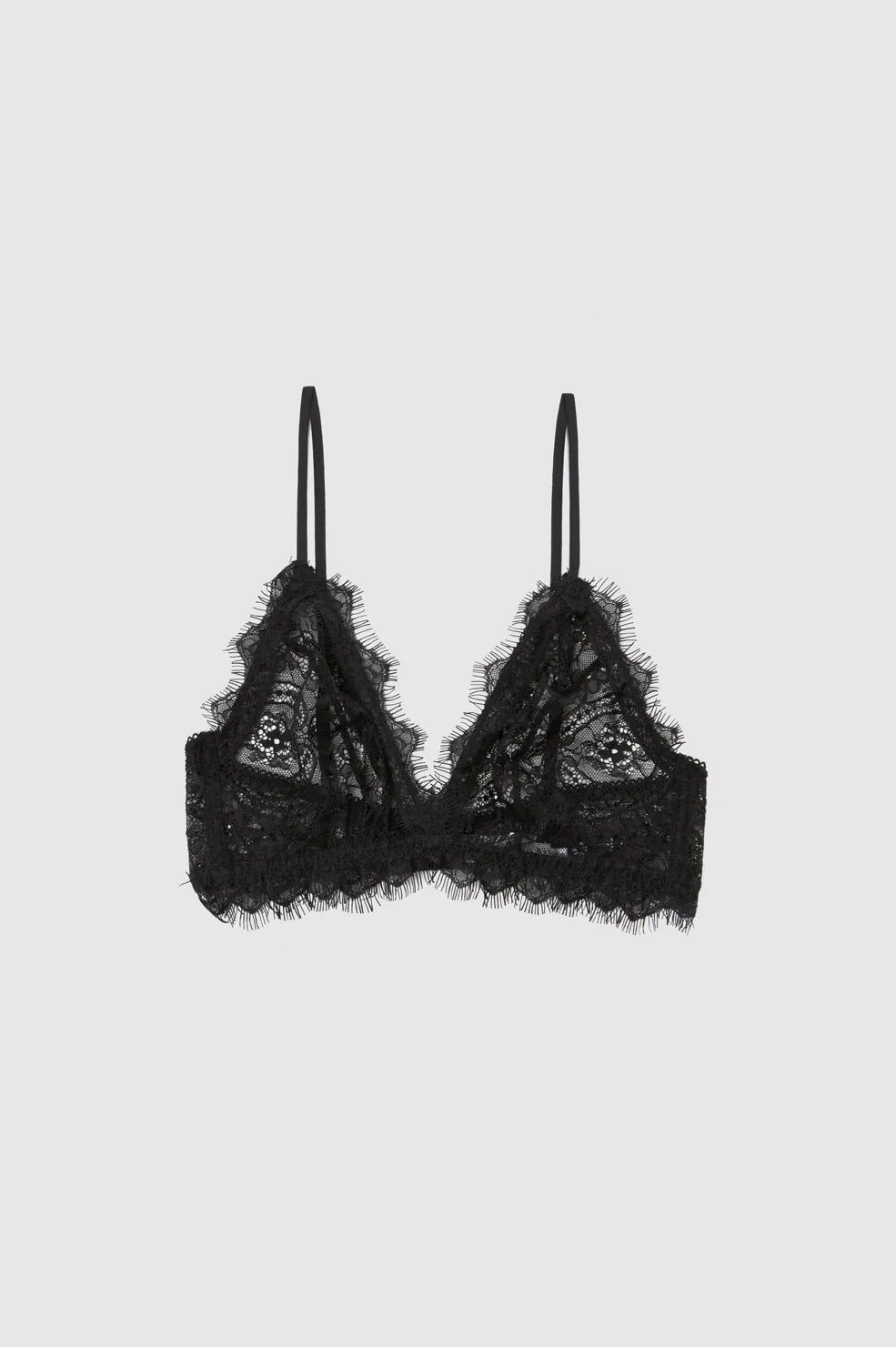 Lace Bra With Trim - Black M