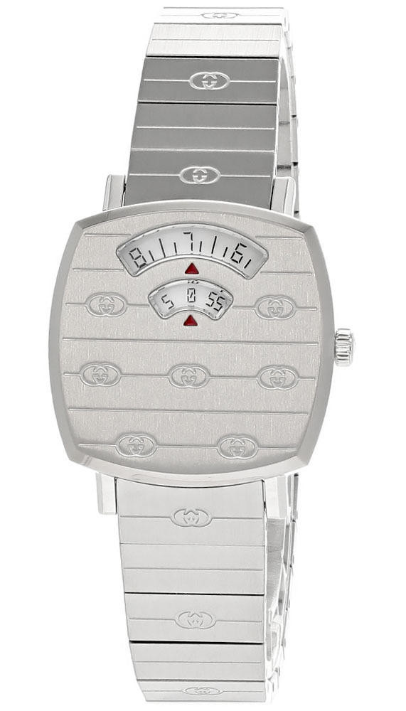 GUCCI Grip 27MM Stainless Steel Silver Dial Women's Watch YA157501
