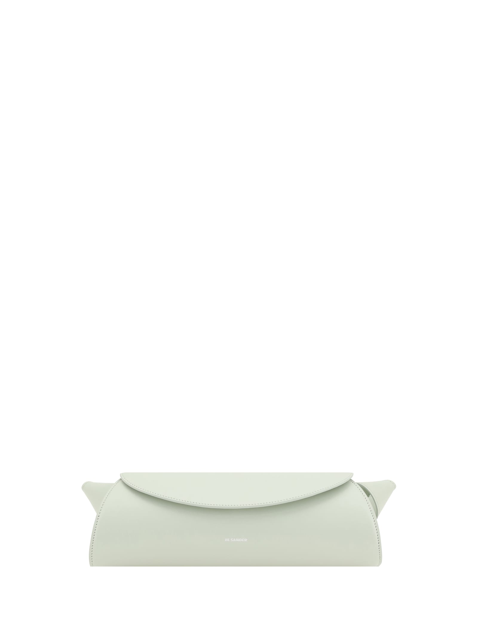 Jil Sander Small cannolo Light Green Leather Bag