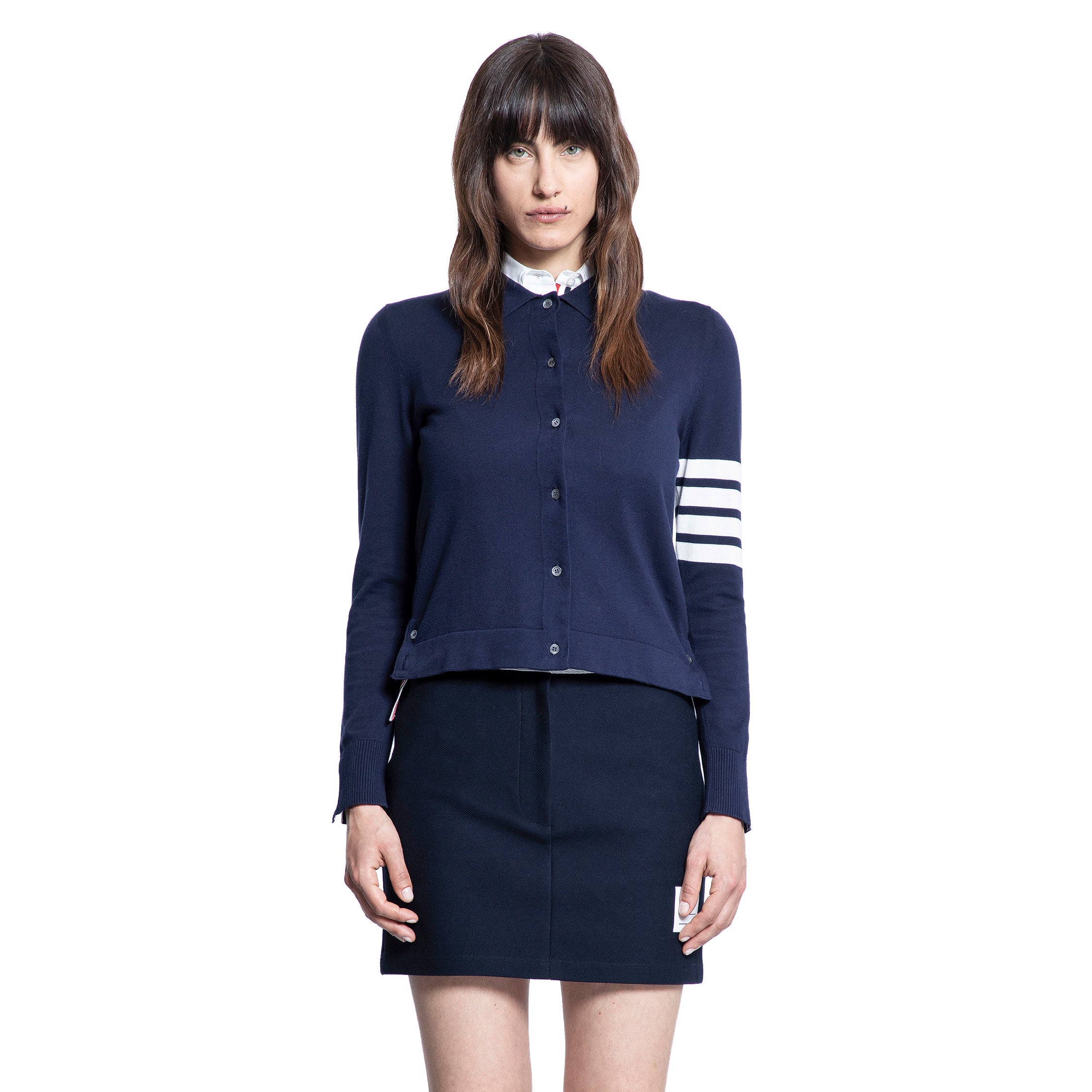 THOM BROWNE WOMAN BLUE KNITWEAR