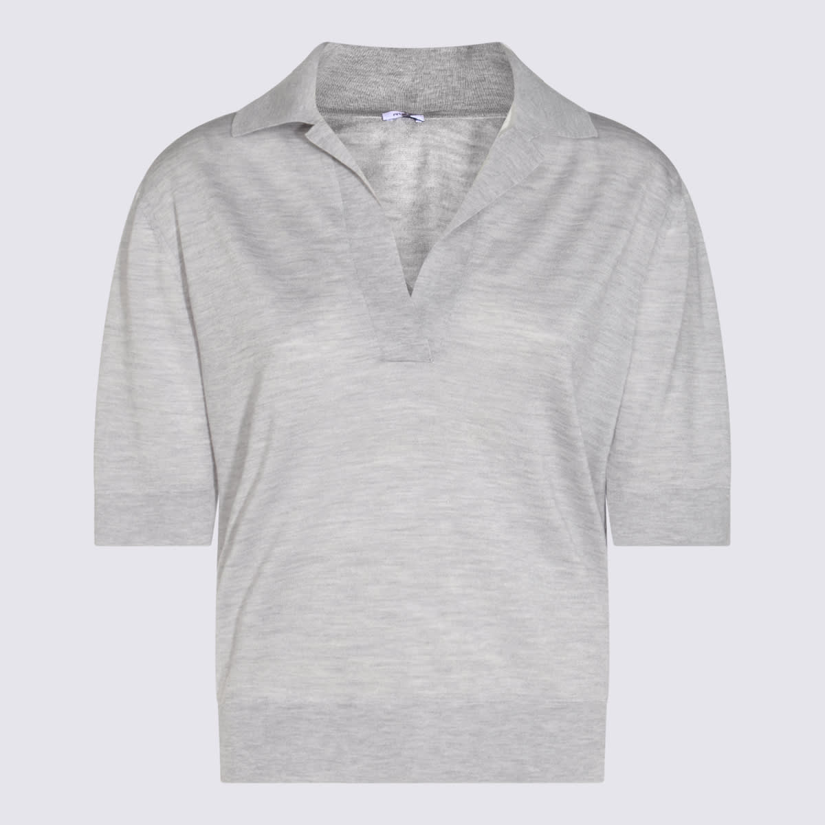 Malo Grey Wool Polo Shirt