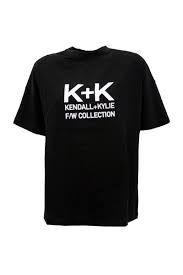 KENDALL AND KYLIE 黑色文字T恤