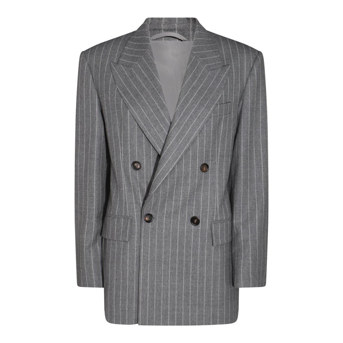 Brunello Cucinelli 条纹双排扣夹克