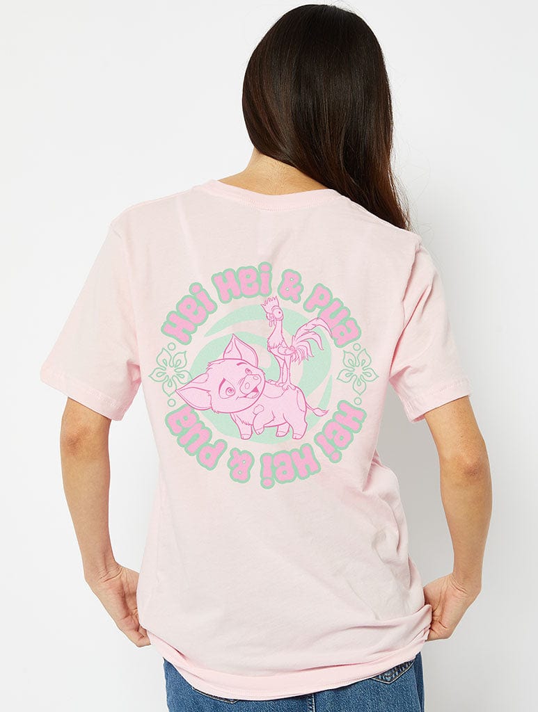 Disney Hei Hei & Pua T-Shirt in Pink, XS