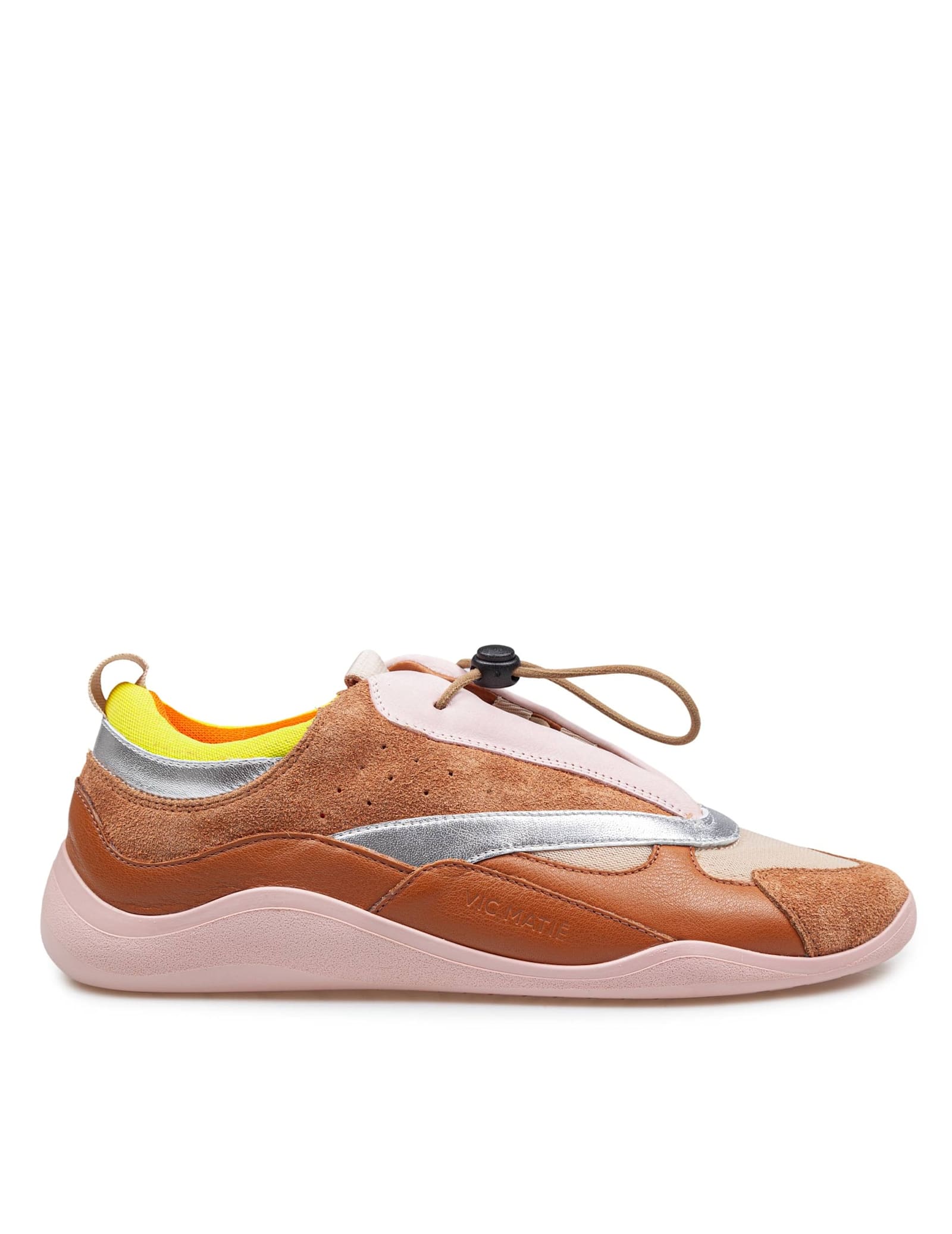 Vic Matié Sneakers In Multicolor Split Leather And Leather