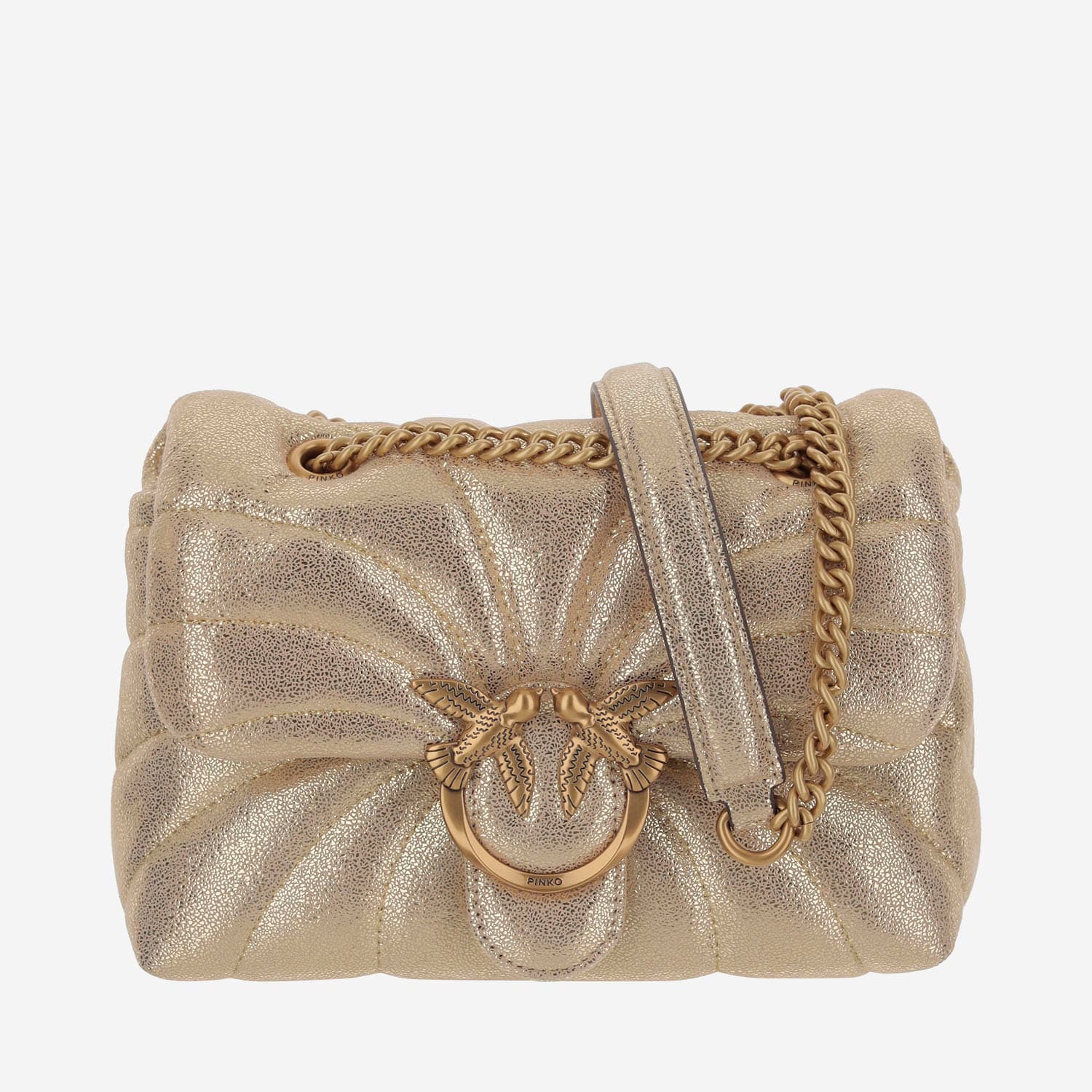 Pinko Classic Love Puff Butterfly Shiny Leather Bag