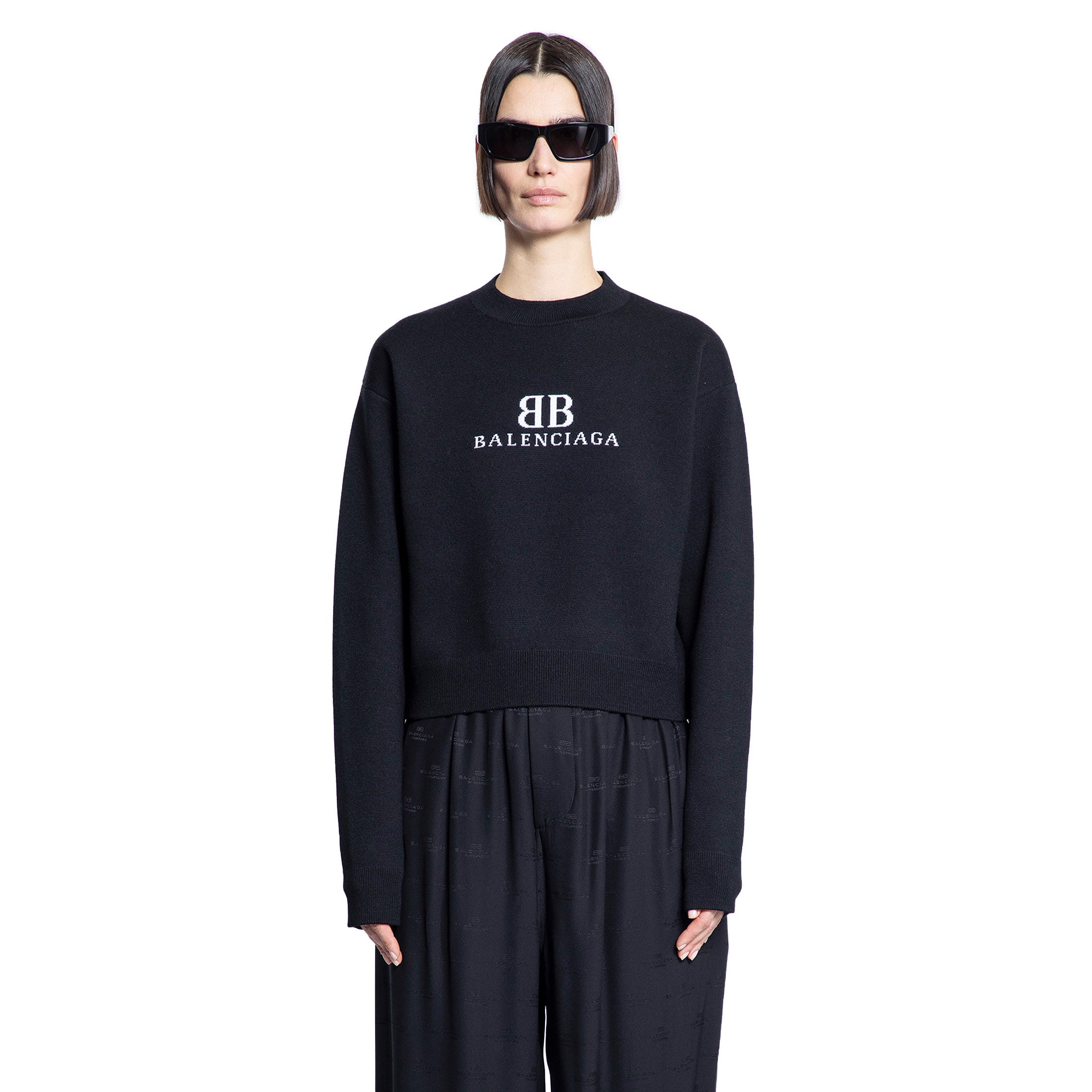 BALENCIAGA 女士黑色针织衫