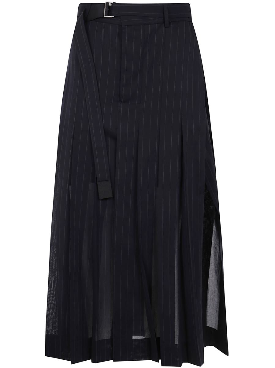 Sacai High Twist Voile Skirt Clothing