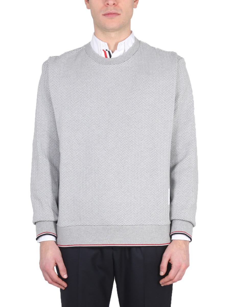 Thom Browne 鱼骨纹针织衫
