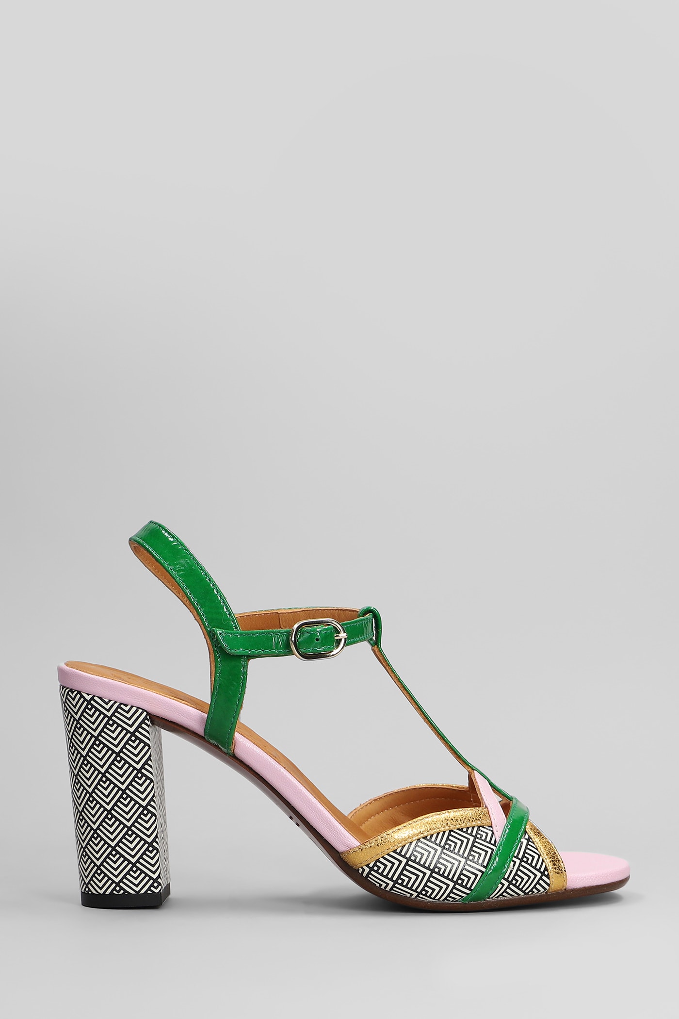 Chie Mihara Bejo Sandals In Green Leather