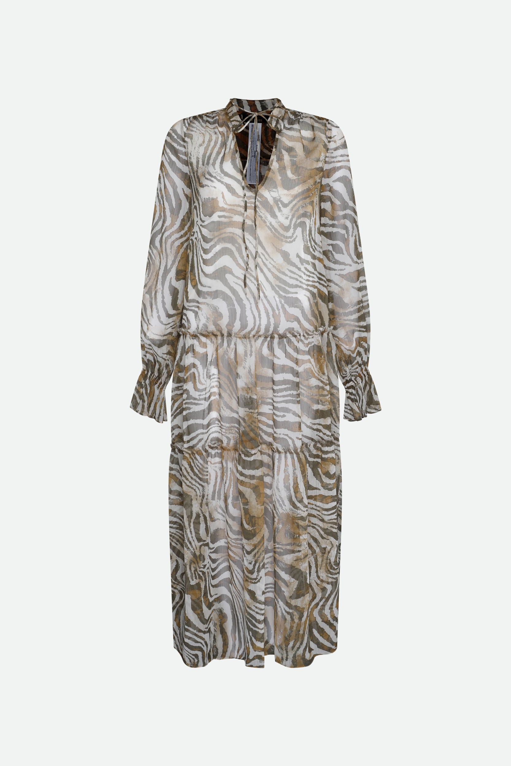 Twinset Abito Lungo Animalier