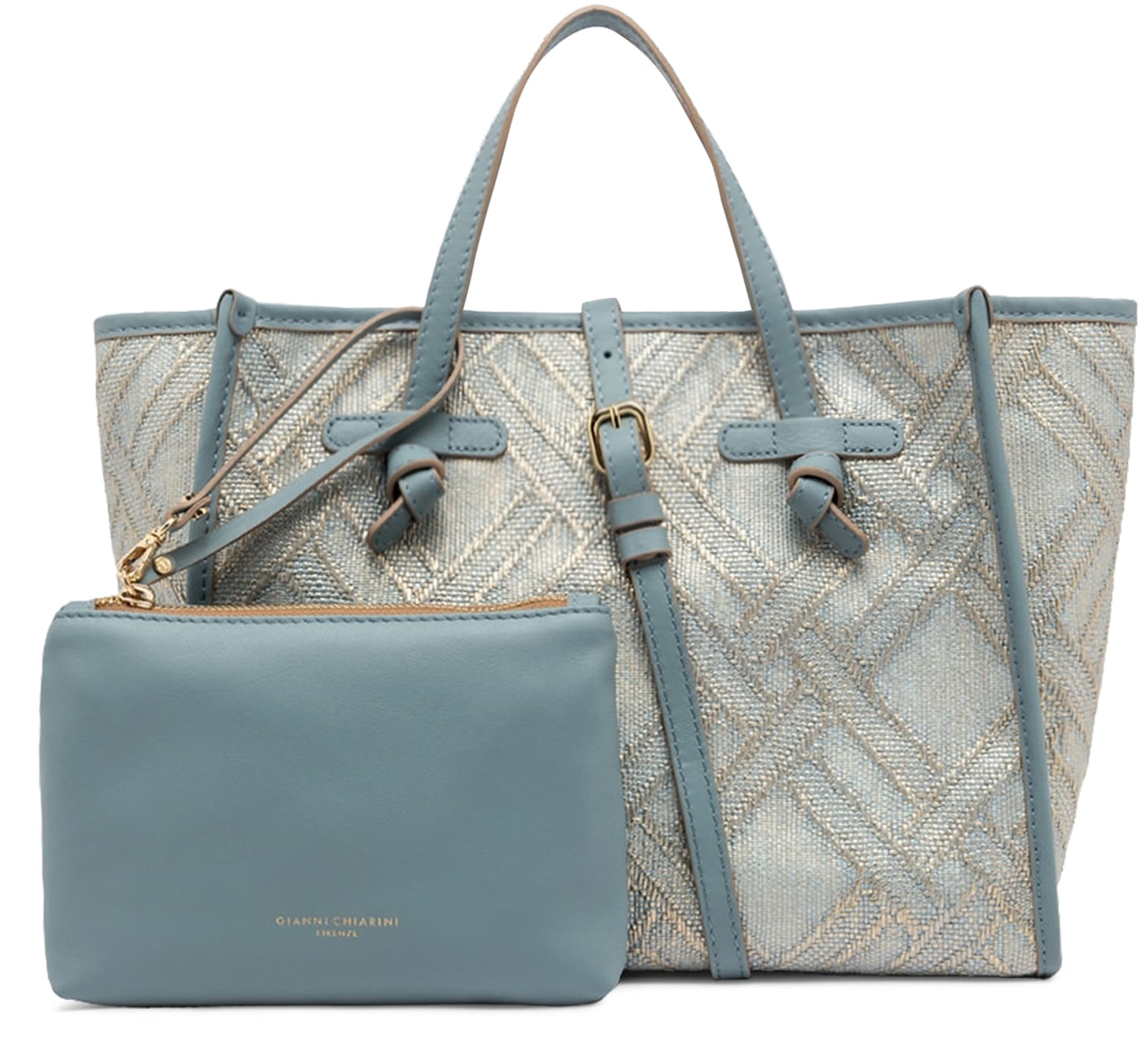 Gianni Chiarini 玛切拉帆布配皮革购物袋