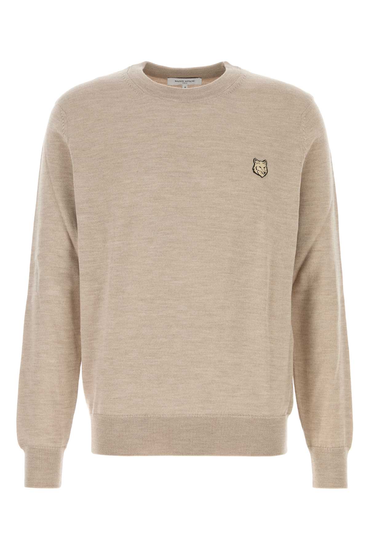 Maison Kitsuné 卡布奇诺色羊毛毛衣
