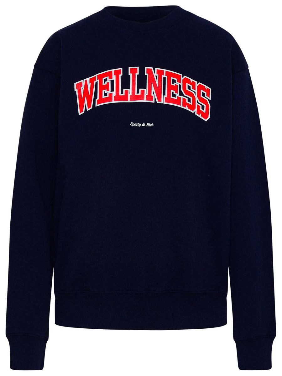 Sporty & Rich Navy Cotton Sweatshirt