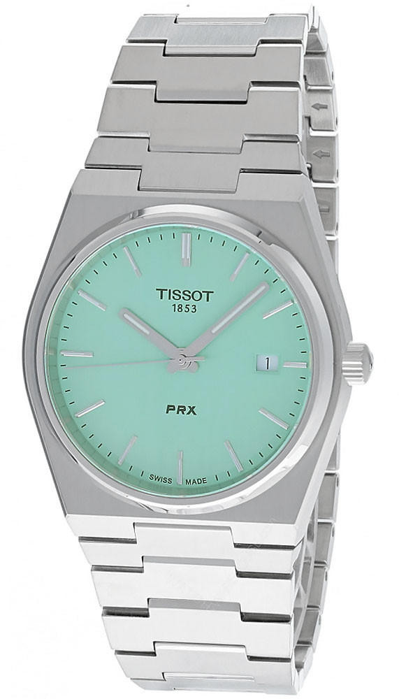TISSOT PRX 40MM S-Steel Light Green Dial Men's Watch T137.410.11.091.01 / T1374101109101
