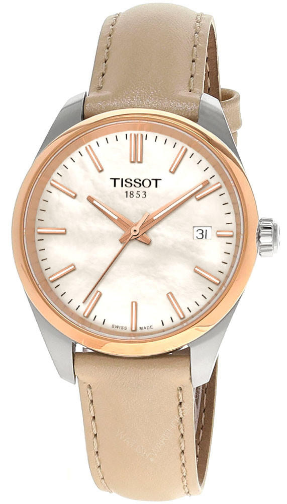 TISSOT PR 100 Quartz 34MM White MOP Dial Women's Watch T150.210.26.111.00 / T1502102611100