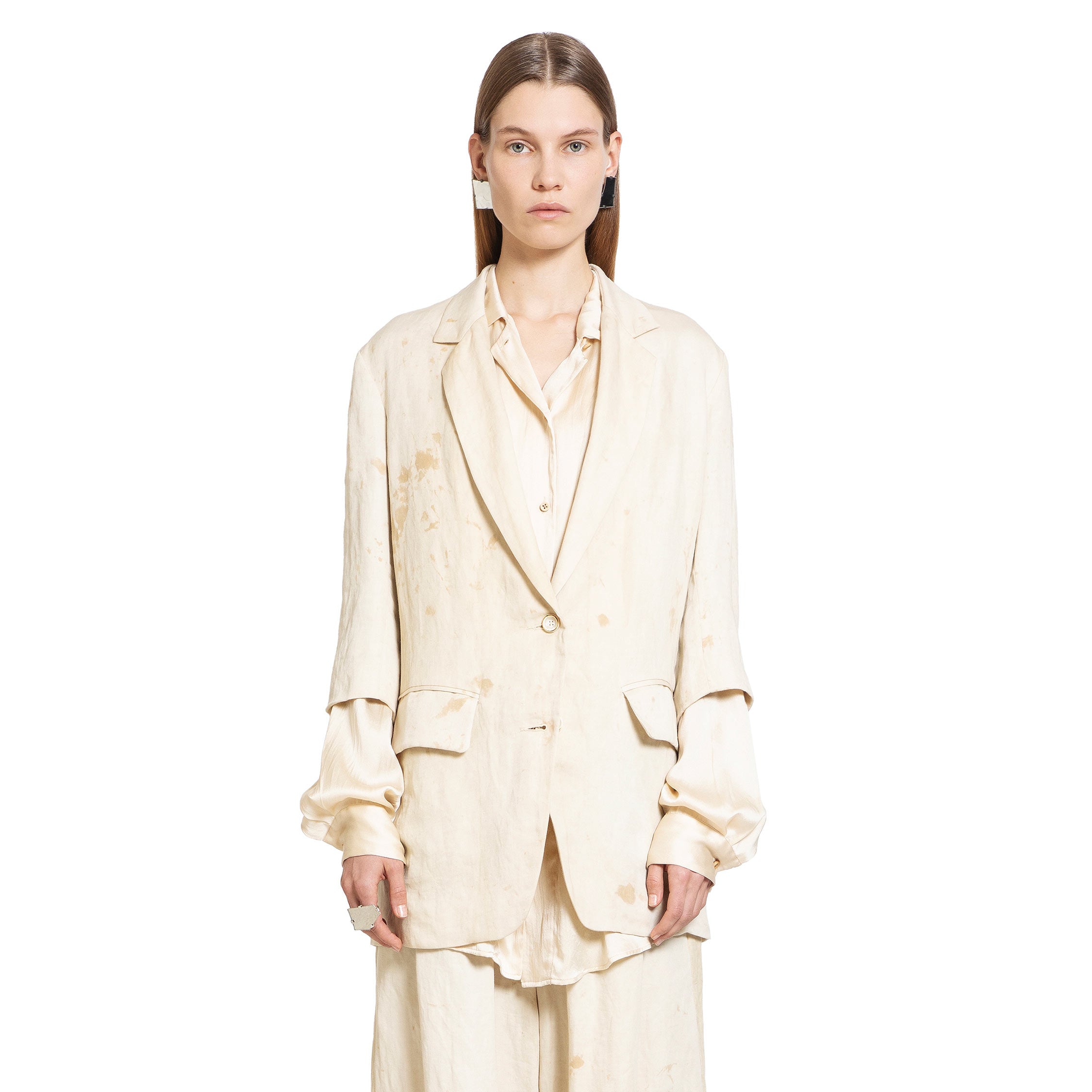 UMA WANG WOMAN BEIGE BLAZERS