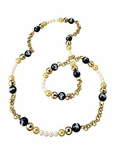 D & G Dolce & Gabbana Glitter Gold PVD Plastic Balls Necklace DJ0620