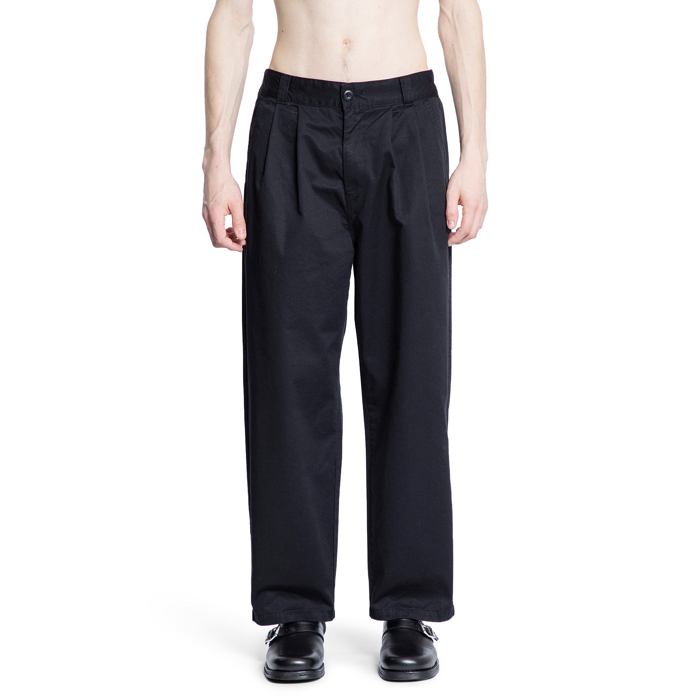 CARHARTT WIP MAN BLACK TROUSERS