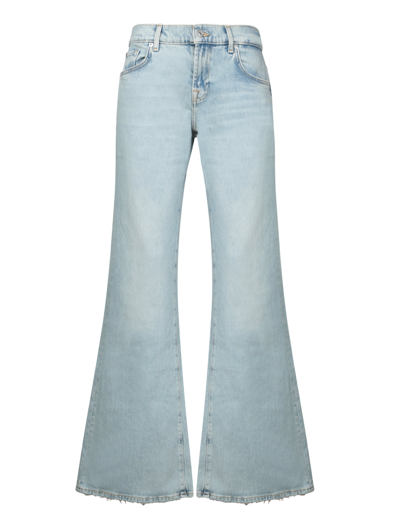 7 For All Mankind Spencer 喇叭裤 浅蓝色牛仔裤