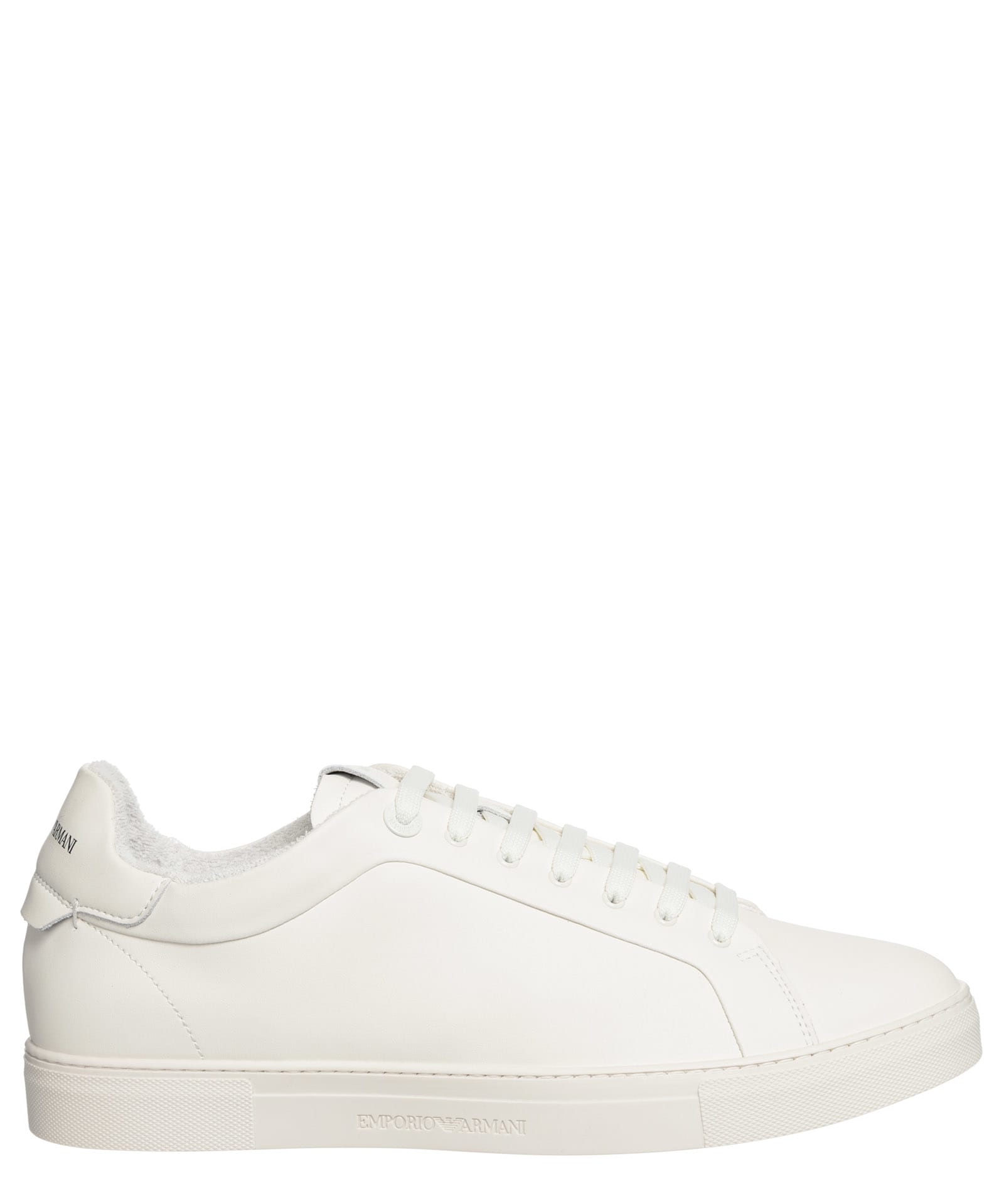 Emporio Armani Leather Sneakers With Logo