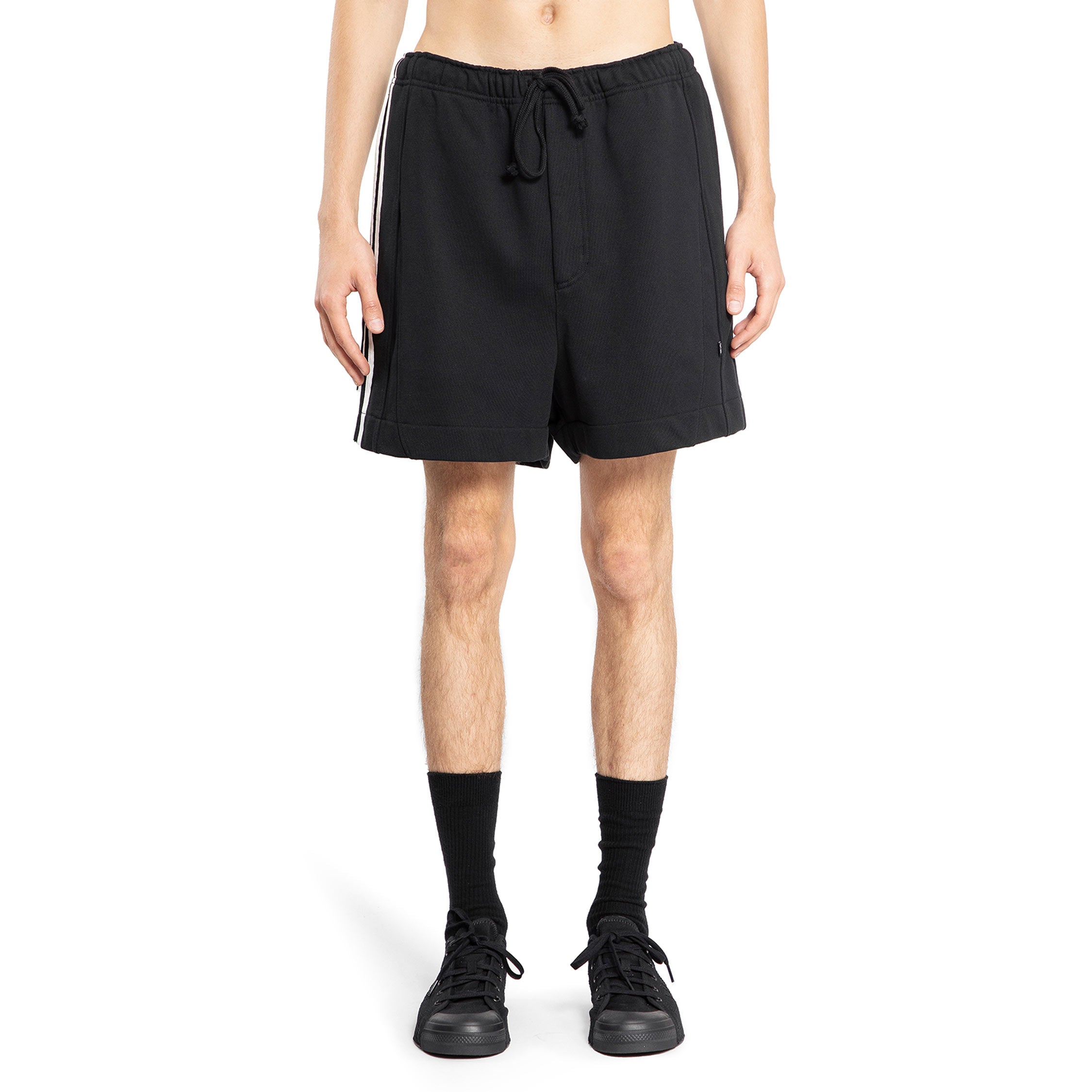 Y-3 MAN BLACK SHORTS & SKIRTS