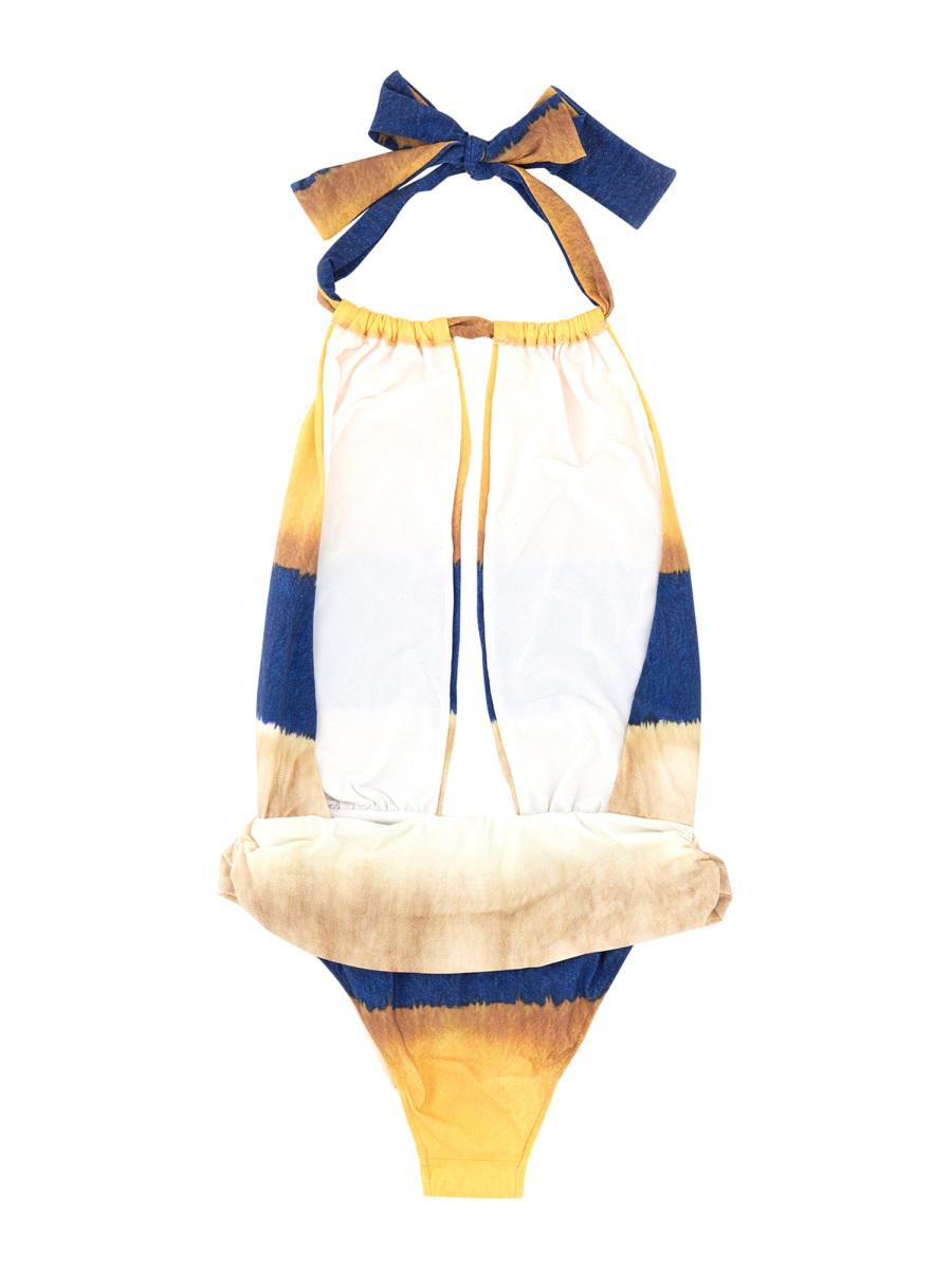 Alberta Ferretti 扎染印花连体泳衣
