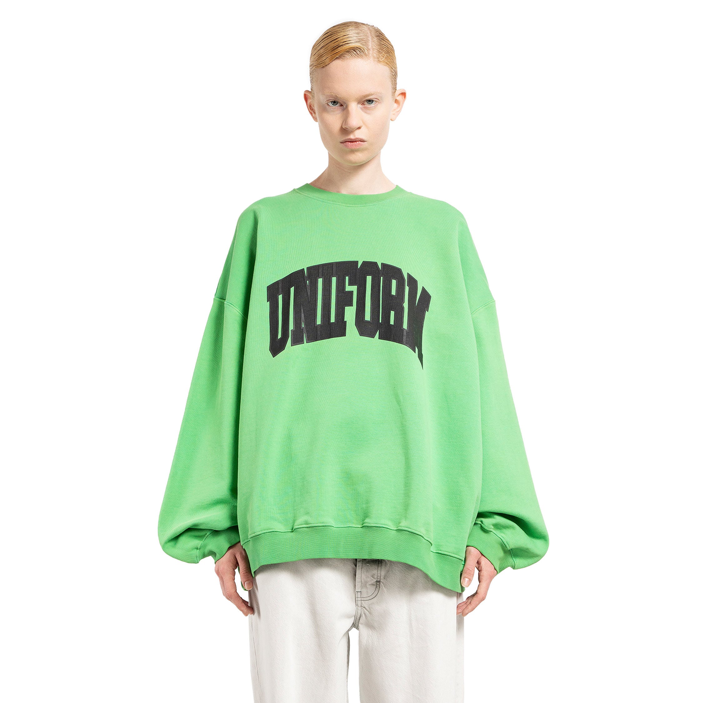 032C WOMAN GREEN SWEATSHIRTS