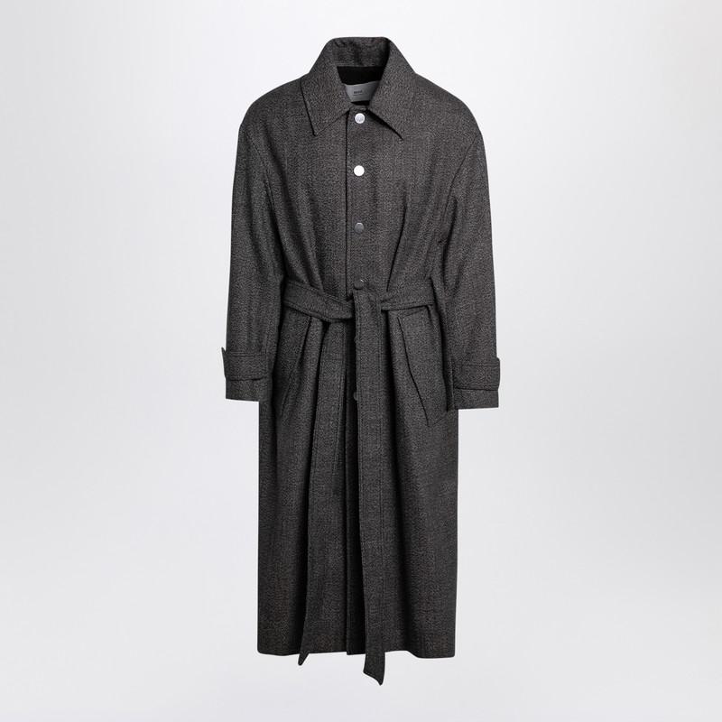 AMI Paris Belted Coat In Blend