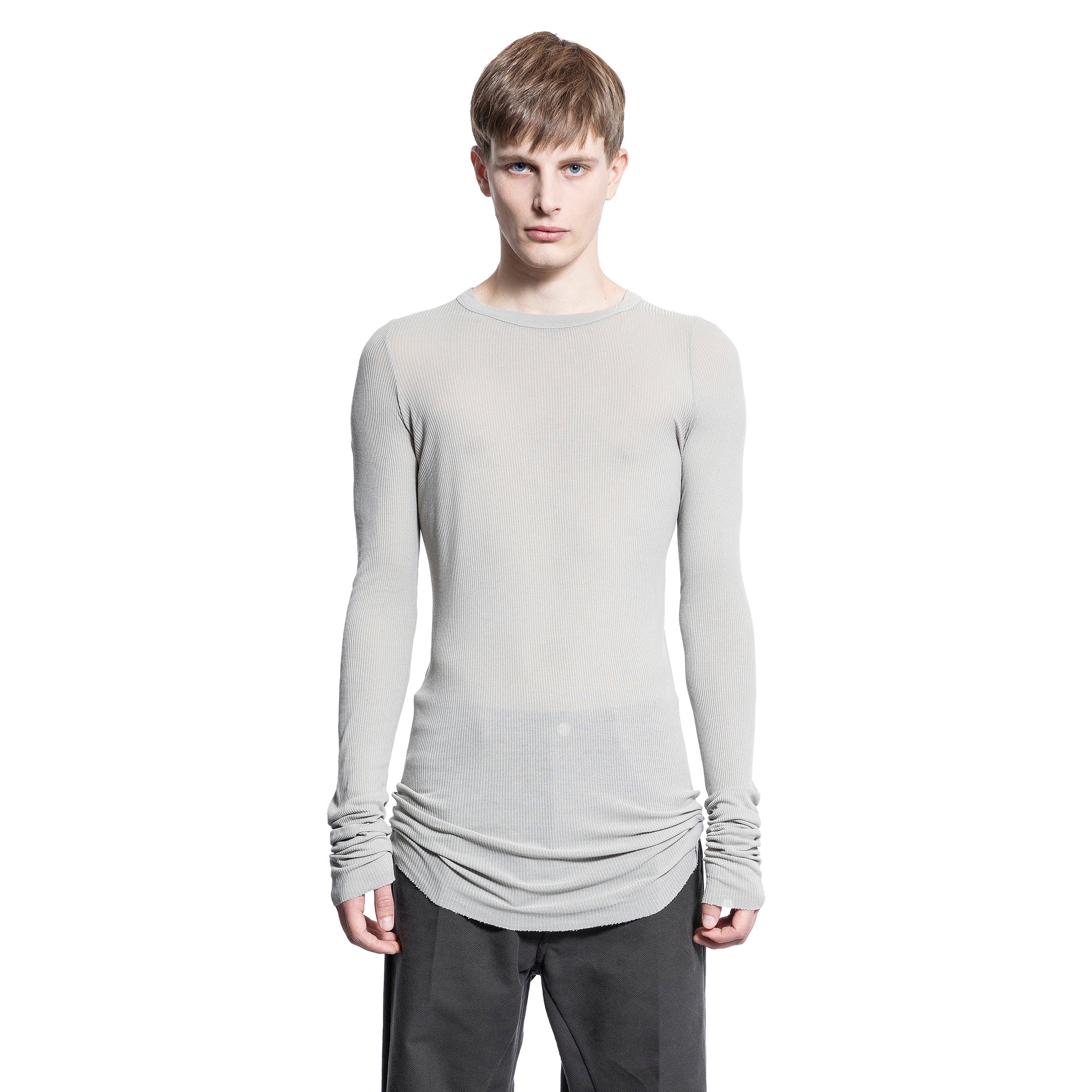 RICK OWENS MAN GREY T-SHIRTS & TANK TOPS
