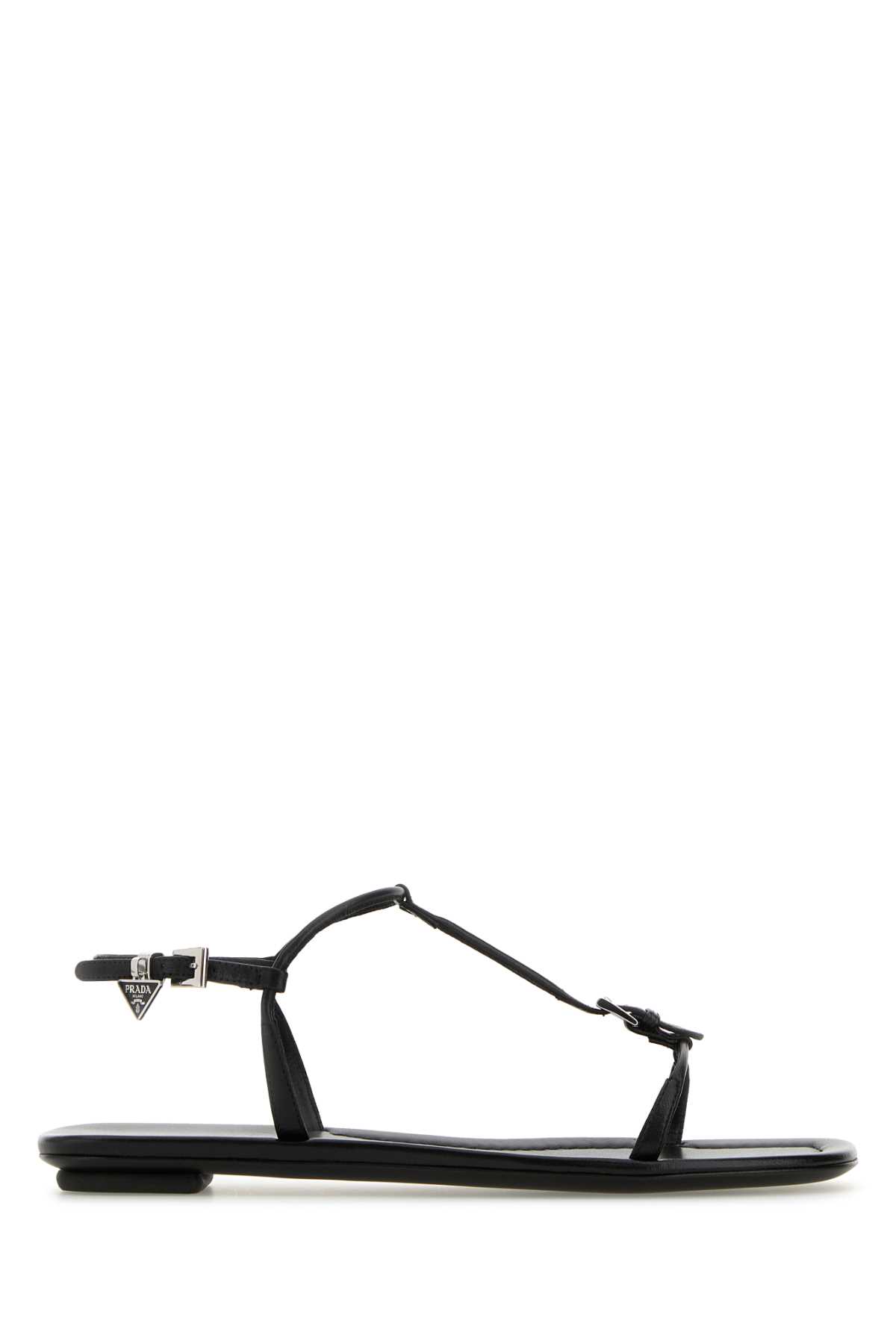 Prada 黑色皮革凉鞋