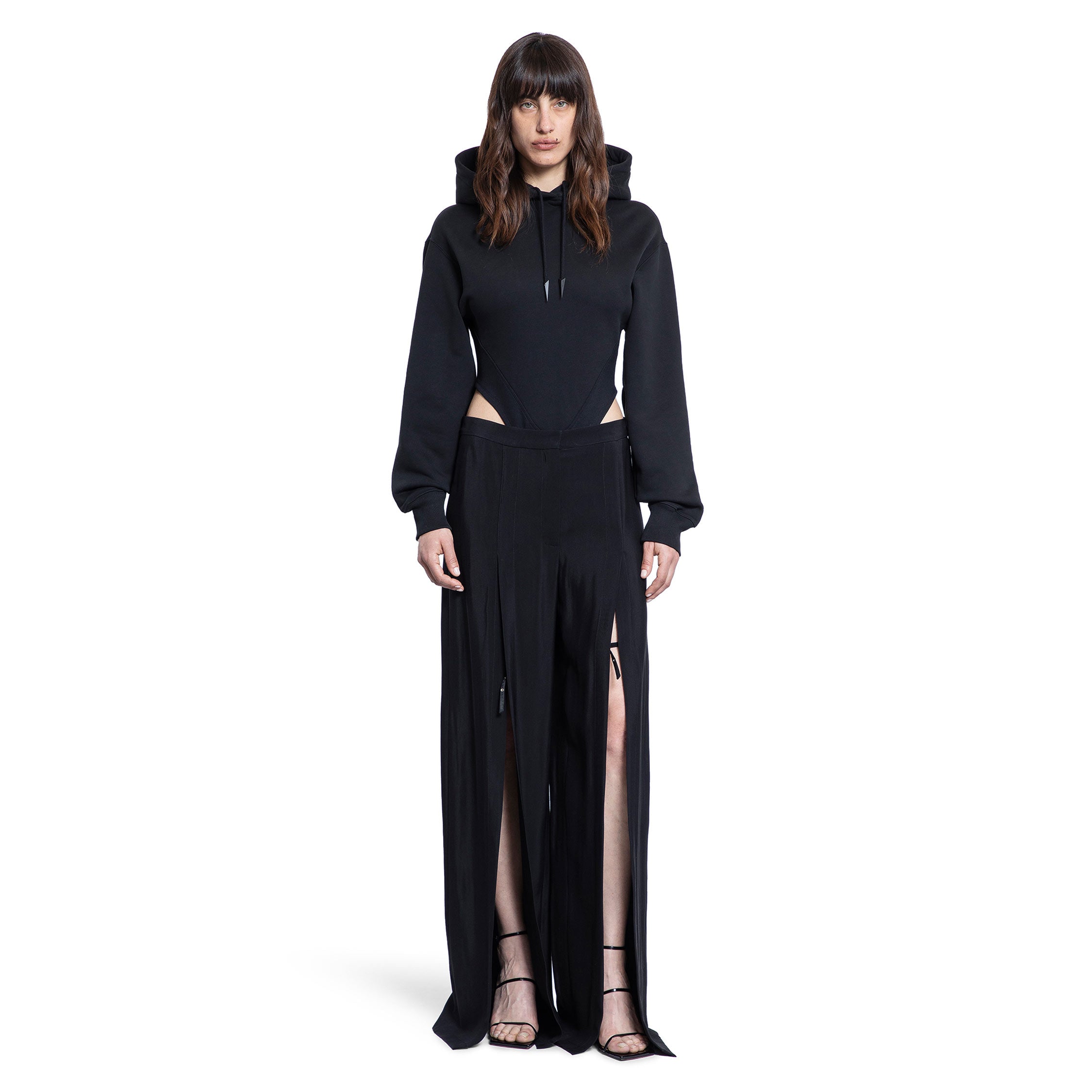 MUGLER WOMAN BLACK BODYSUITS