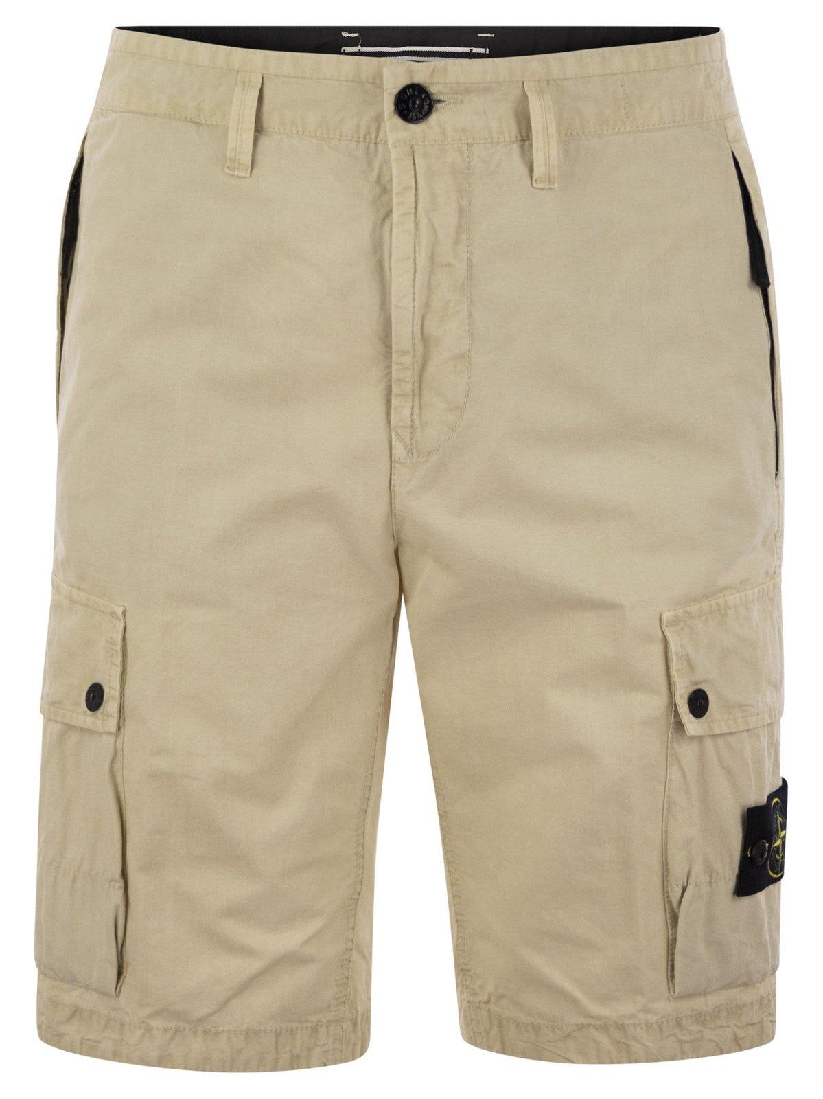 Stone Island 指南针贴布工装短裤
