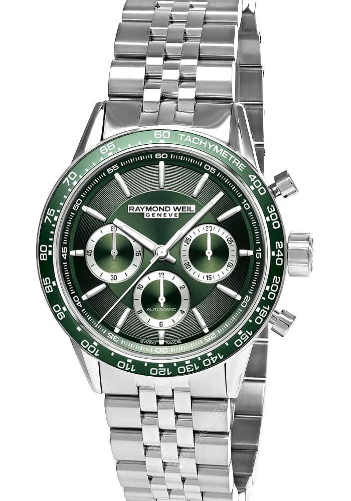 RAYMOND WEIL Freelancer 43.5MM AUTO Green Dial Men's Watch 7741-ST7-52021