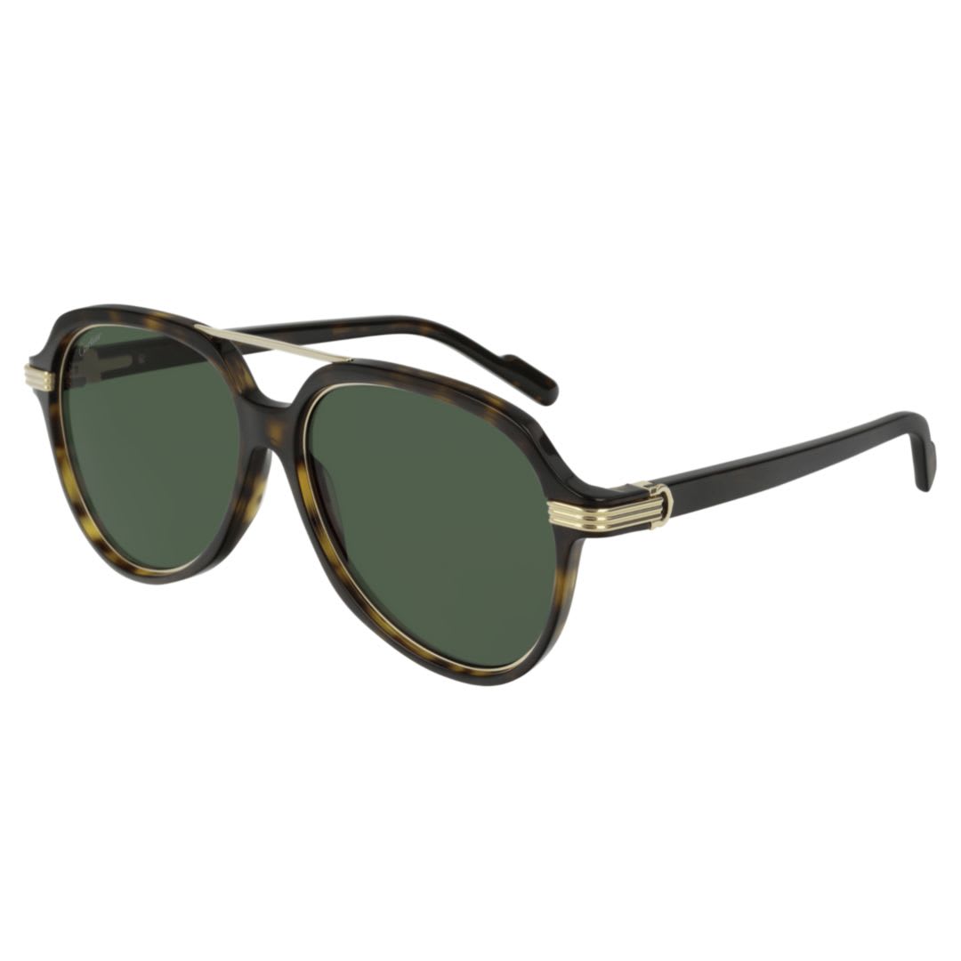 Cartier Eyewear Ct0159s002 Havana Havana Green
